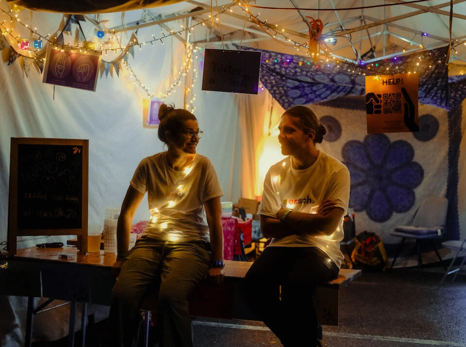 Awareness-Team am GRÜNLAND Festival